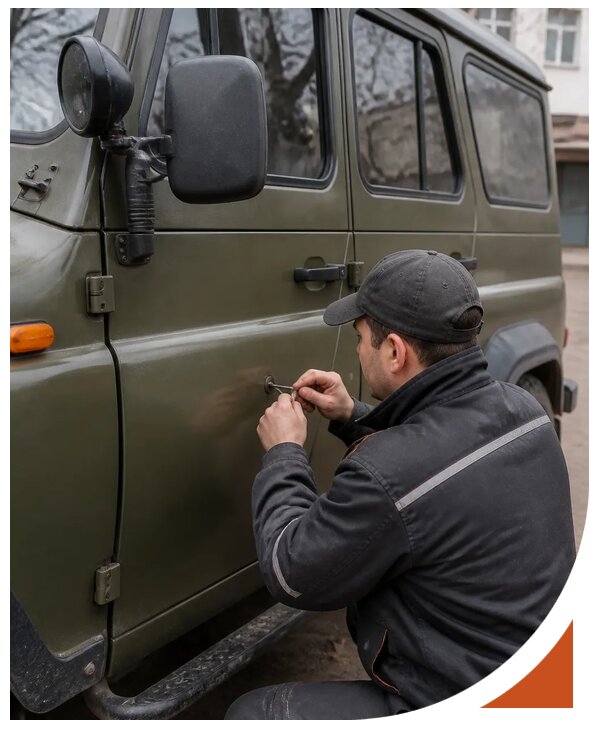 Профессиональное вскрытие автомобиля УАЗ без повреждений в Карпинске
